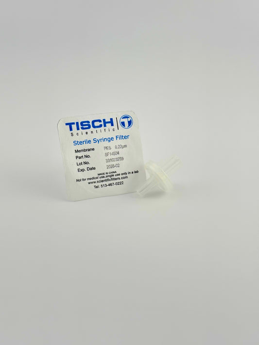Tisch Scientific Filter Syringe .22μm PES 13mm - Sterile Individually Wrapped