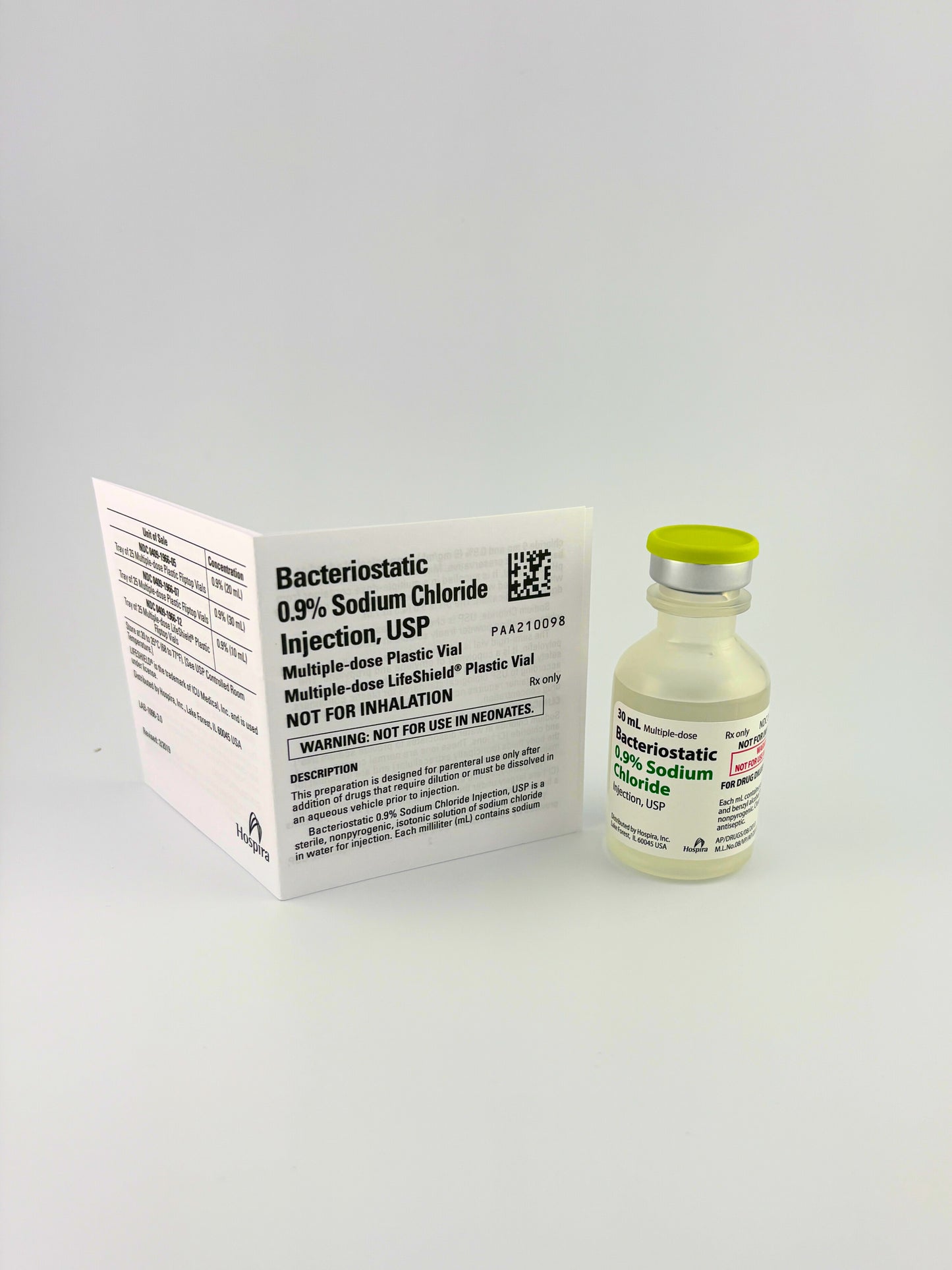 Pfizer Hospira Bacteriostatic Sodium Chloride for Injection – 30 mL