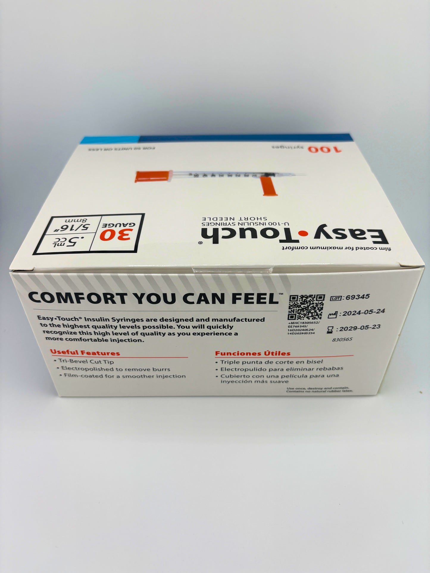 Easy Touch Syringes 30g 5/16" 0.5ml