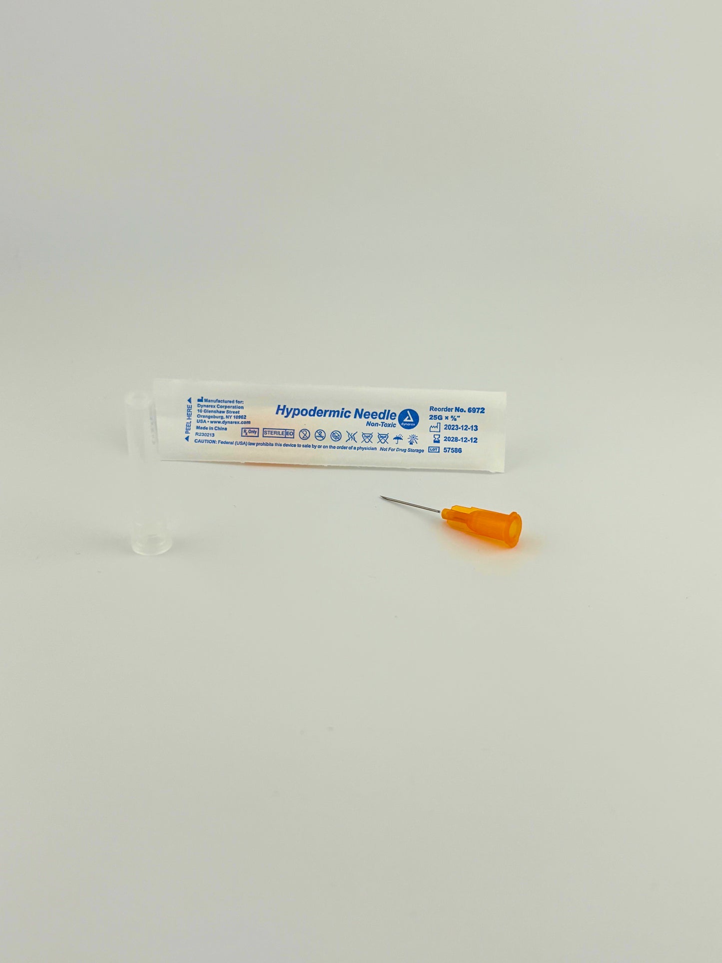 Dynarex Needles 25g 5/8" - Exp 12/12/28