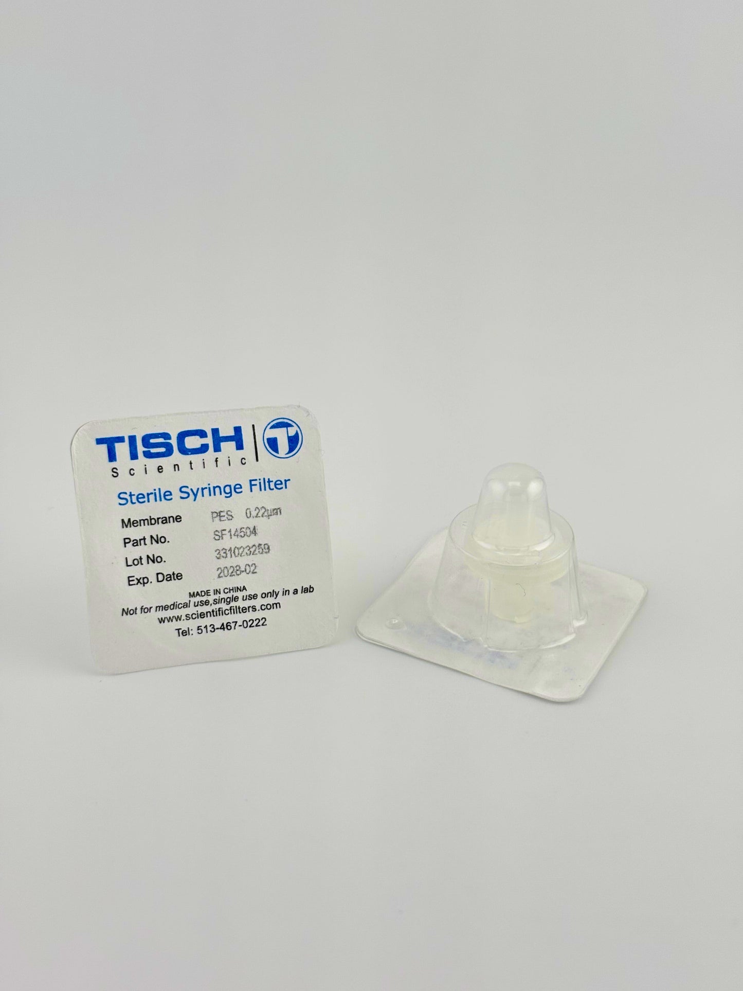 Tisch Scientific Filter Syringe .22μm PES 13mm - Sterile Individually Wrapped