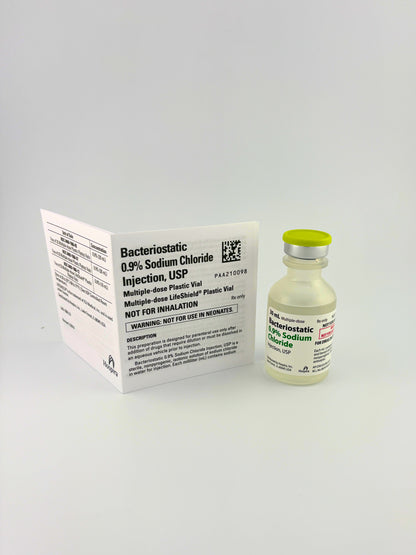 Pfizer Hospira Bacteriostatic Sodium Chloride for Injection – 30 mL