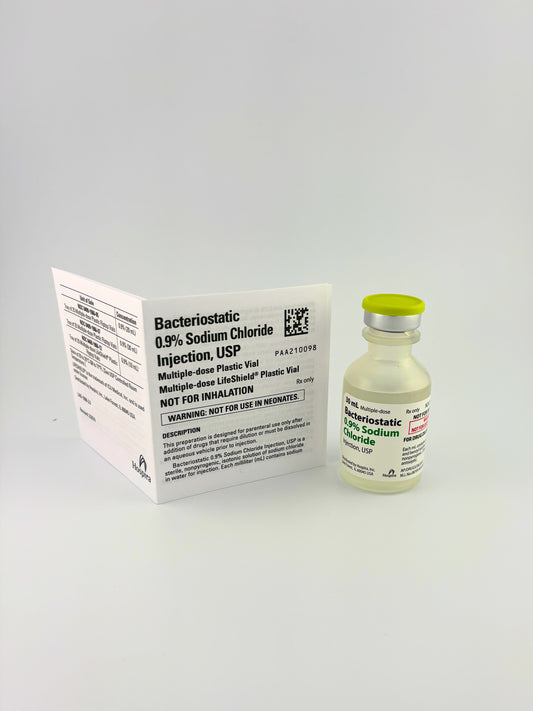 Pfizer Hospira Bacteriostatic Sodium Chloride for Injection – 30 mL