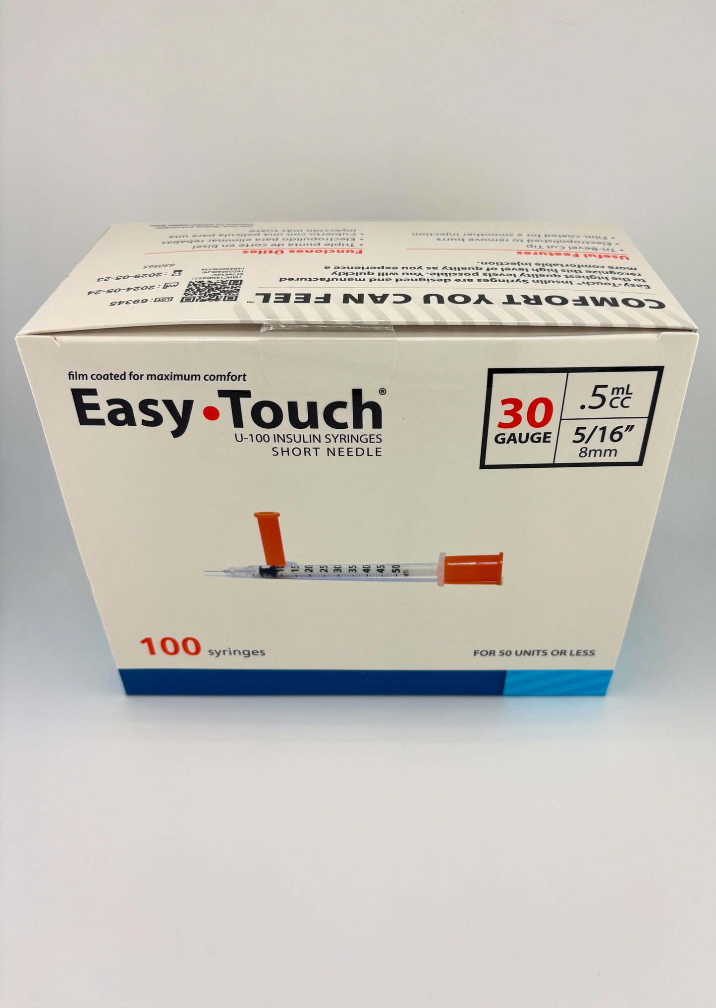 Easy Touch Syringes 30g 5/16" 0.5ml