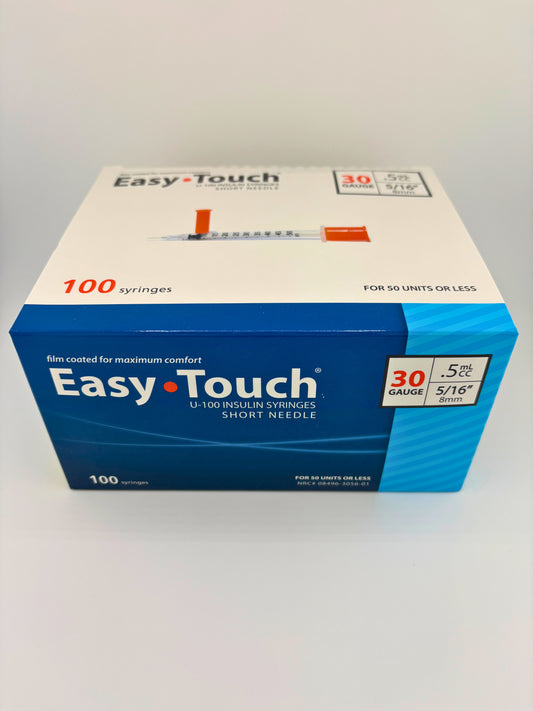 Easy Touch Syringes 30g 5/16" 0.5ml