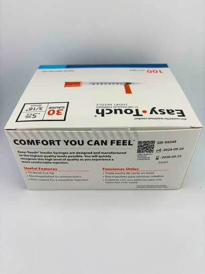 Easy Touch Syringes 30g 5/16" 0.5ml