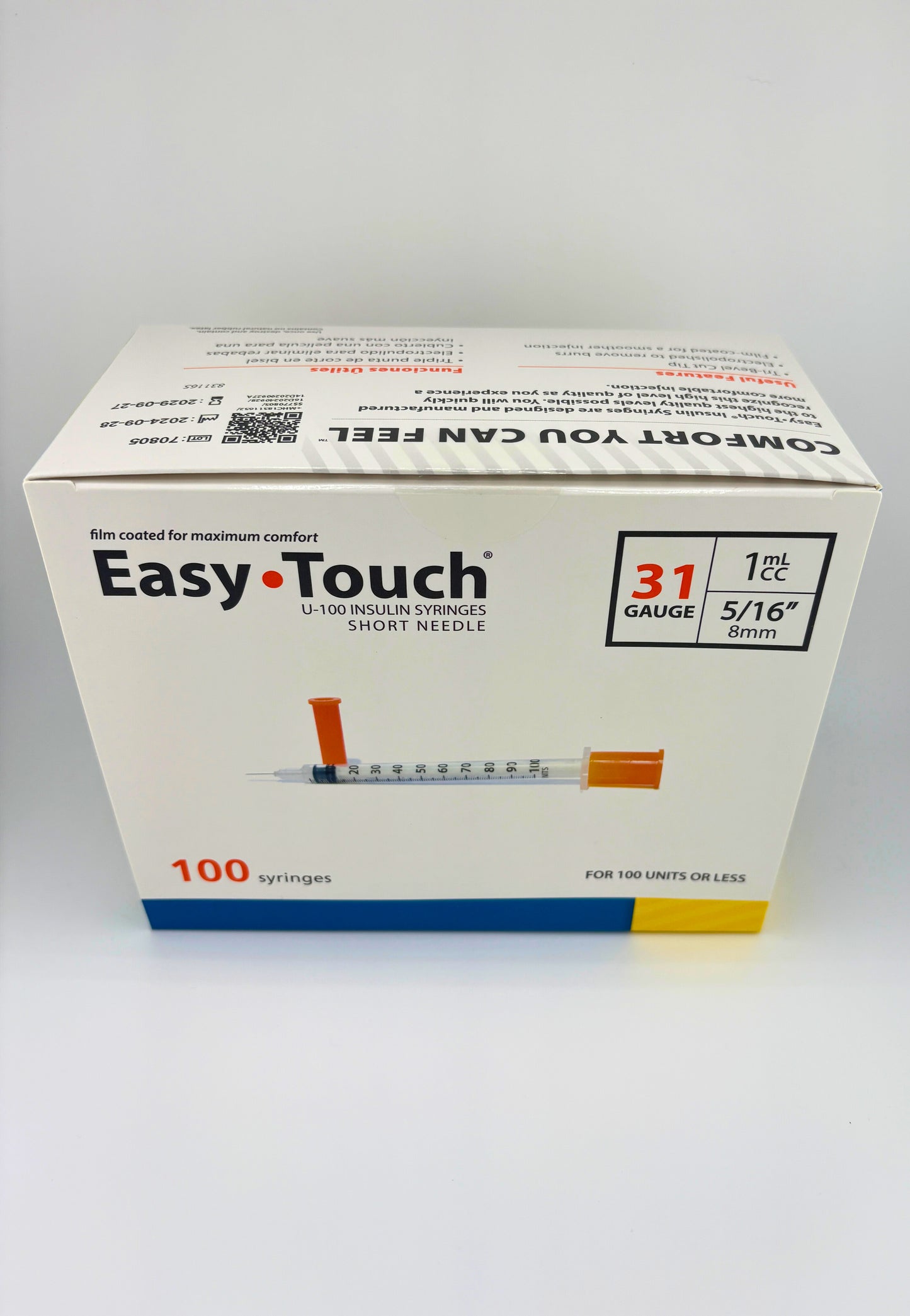 Easy Touch  Syringes 31g  5/16" 1ml