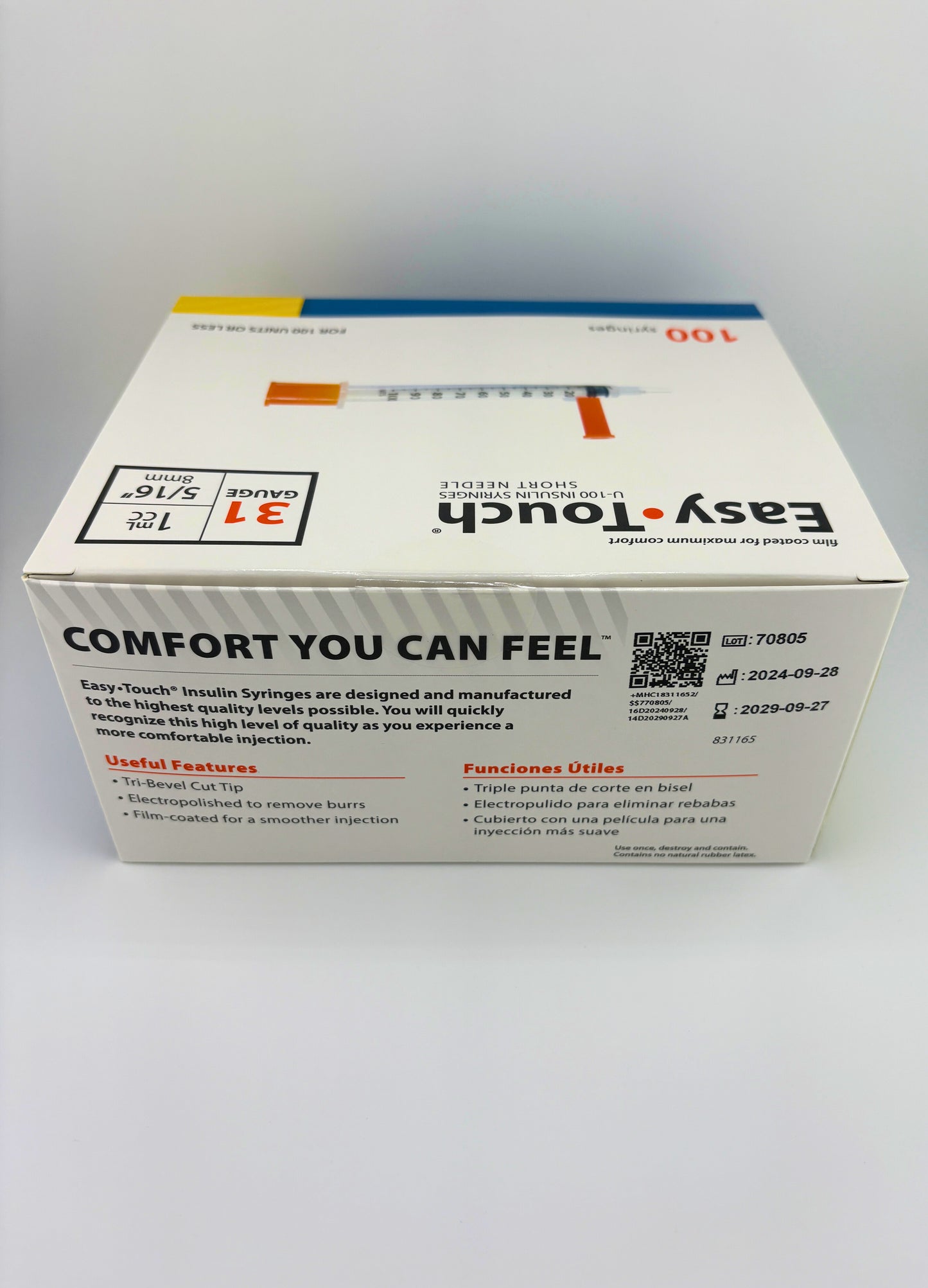 Easy Touch  Syringes 31g  5/16" 1ml