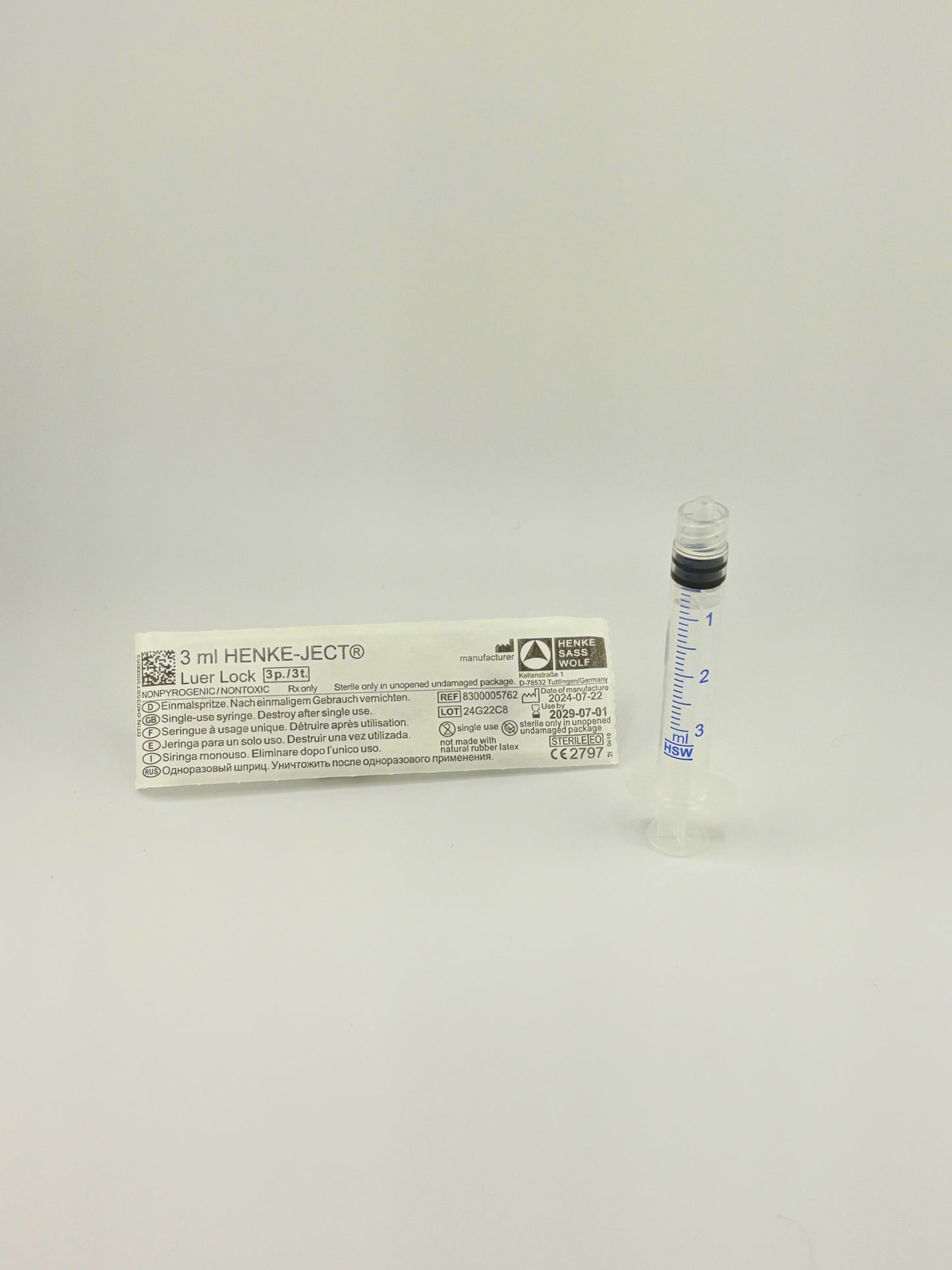 HENKE-JECT Premium 3mL Luer Lock Syringes