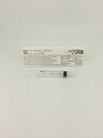 HENKE-JECT Premium 3mL Luer Lock Syringes