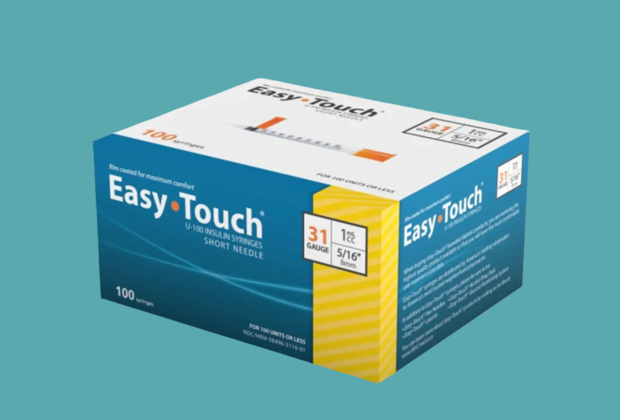 Easy touch syringes 31g 5 16 1ml sterility research